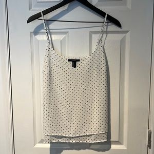 Forever 21 polka dot v neck swing tank top